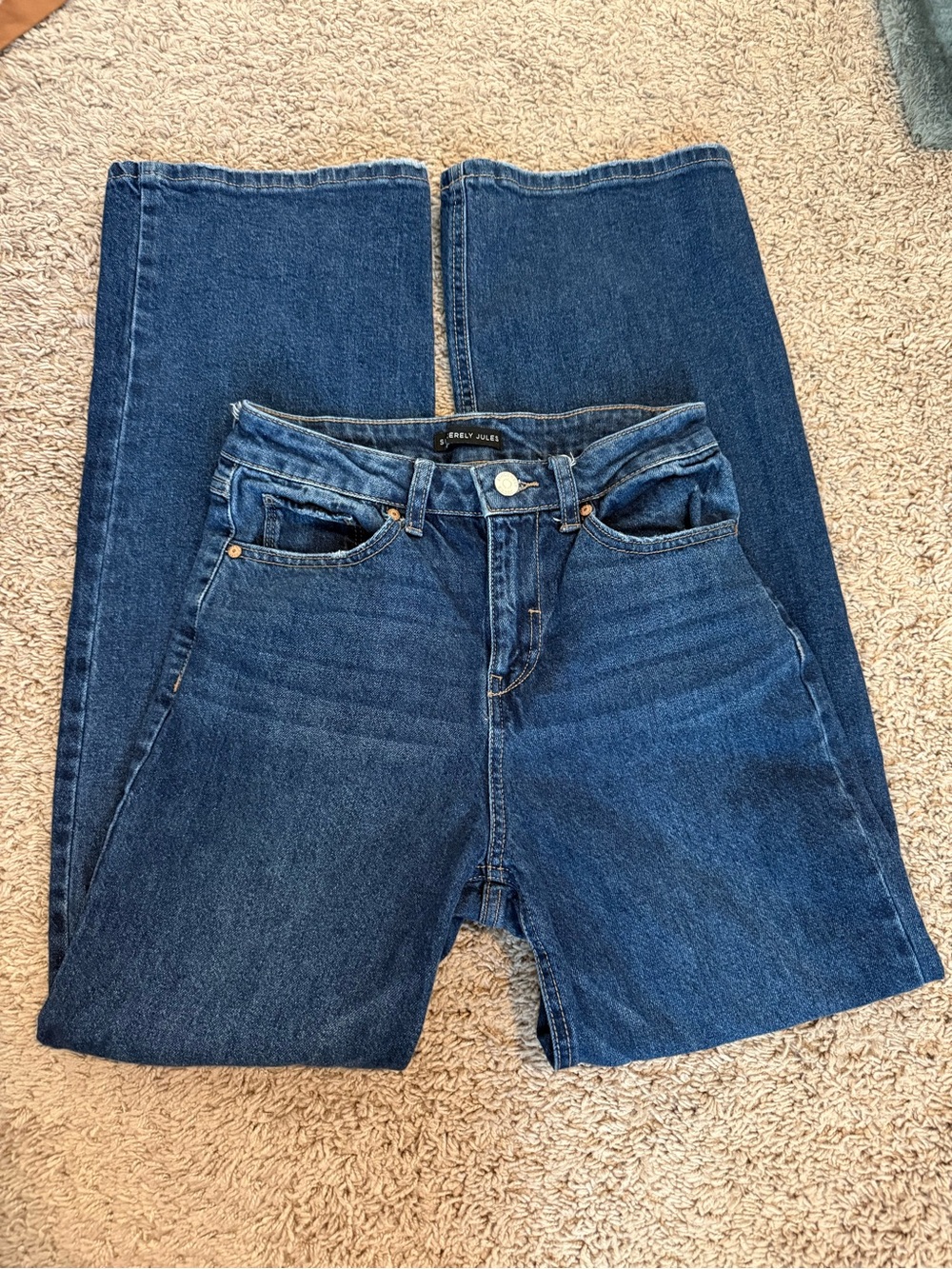 Sincerely Jules Dark Blue Straight-Leg Women’s Jeans